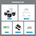 SriHome SH069 8MP 3X Digitalzoom HD-Vierobjektiv-Überwachungskamera, US Plug, EU Plug, AU Plug, UK Plug – Bild 13