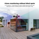 SriHome SH069 8MP 3X Digitalzoom HD-Vierobjektiv-Überwachungskamera, US Plug, EU Plug, AU Plug, UK Plug – Bild 5