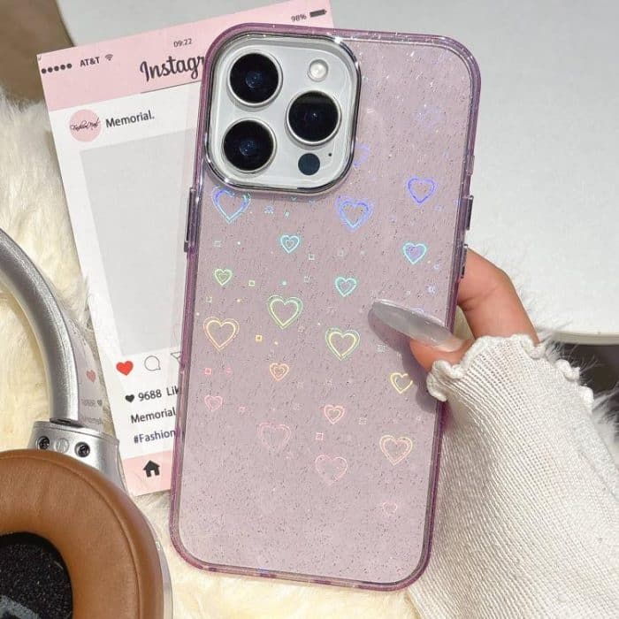 EDA007706913A.jpg 3D Herz IMD Hybrid TPU Handyhülle, For iPhone 13 Pro, For iPhone 12 / 12 Pro, For iPhone 12 Pro Max, For iPhone 11 Pro Max – Bild 1
