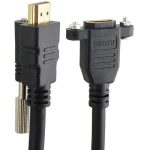HDMI-auf-HDMI-HDMI-Verlängerungskabel mit festem Panel, Länge: 1,5 m, HDMI to HDMI, Length: 1.5m