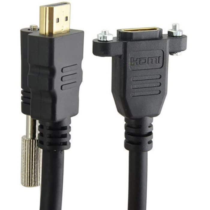 EDA007719201A.jpg HDMI-auf-HDMI-HDMI-Verlängerungskabel mit festem Panel, Länge: 1,5 m, HDMI to HDMI, Length: 1.5m – Bild 1