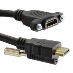 HDMI-auf-HDMI-HDMI-Verlängerungskabel mit festem Panel, Länge: 1,5 m, HDMI to HDMI, Length: 1.5m – Bild 2