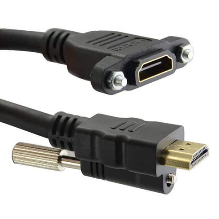 HDMI-auf-HDMI-HDMI-Verlängerungskabel mit festem Panel, Länge: 1,5 m, HDMI to HDMI, Length: 1.5m – Bild 2