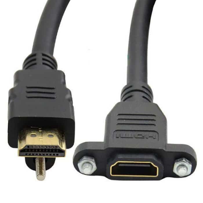 HDMI-auf-HDMI-HDMI-Verlängerungskabel mit festem Panel, Länge: 1,5 m, HDMI to HDMI, Length: 1.5m – Bild 4