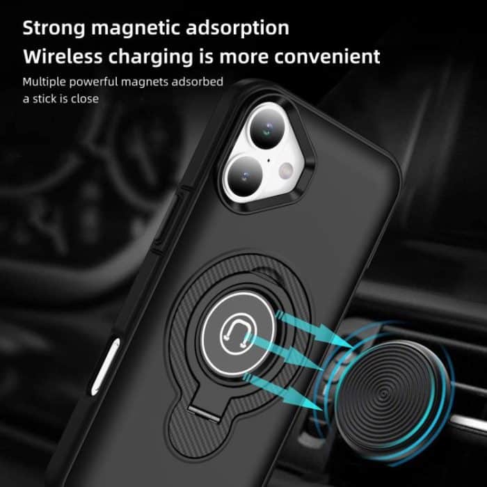 Magnetische Handyhülle mit Ringhalter, For iPhone 16, For iPhone 15 Pro Max, For iPhone 15 Pro, For iPhone 15 Plus – Bild 7