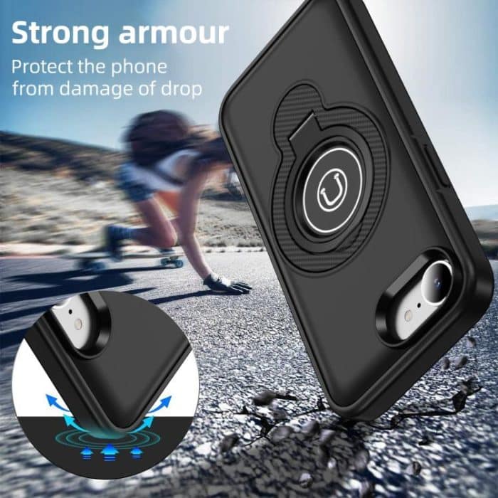 Magnetische Handyhülle mit Ringhalter, For iPhone 16e, For iPhone 16 Pro Max, For iPhone 16 Pro, For iPhone 16 Plus – Bild 5