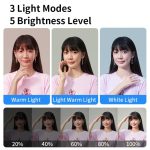 E6 Bluetooth-Telefon-Filmassistent-Selfie-Einbeinstativ mit Fülllicht, E6 with Fill Light – Bild 7