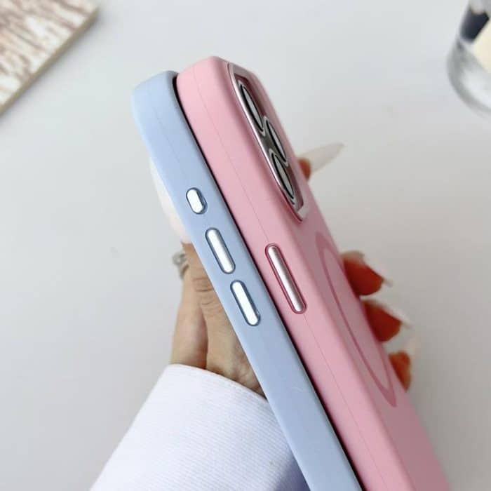 Metal Frame Liquid Silicone MagSafe Phone Case, For iPhone 14 / 13, For iPhone 14 Pro – Bild 5