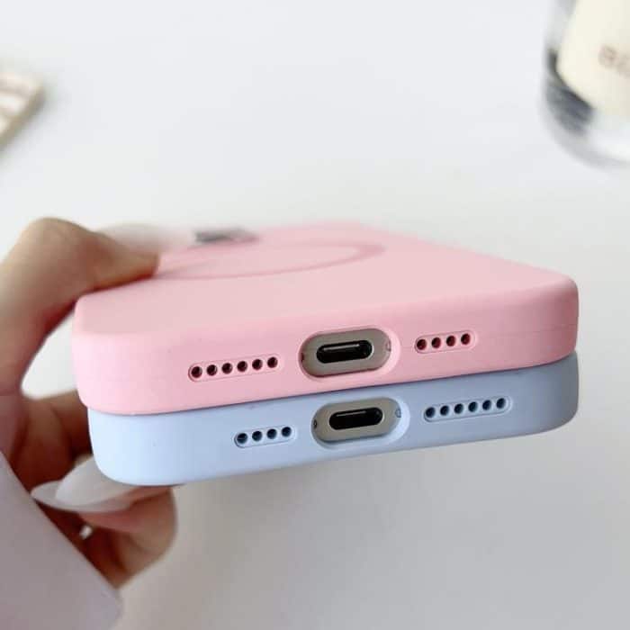 Metal Frame Liquid Silicone MagSafe Phone Case, For iPhone 15 Pro Max, For iPhone 15 Pro – Bild 6