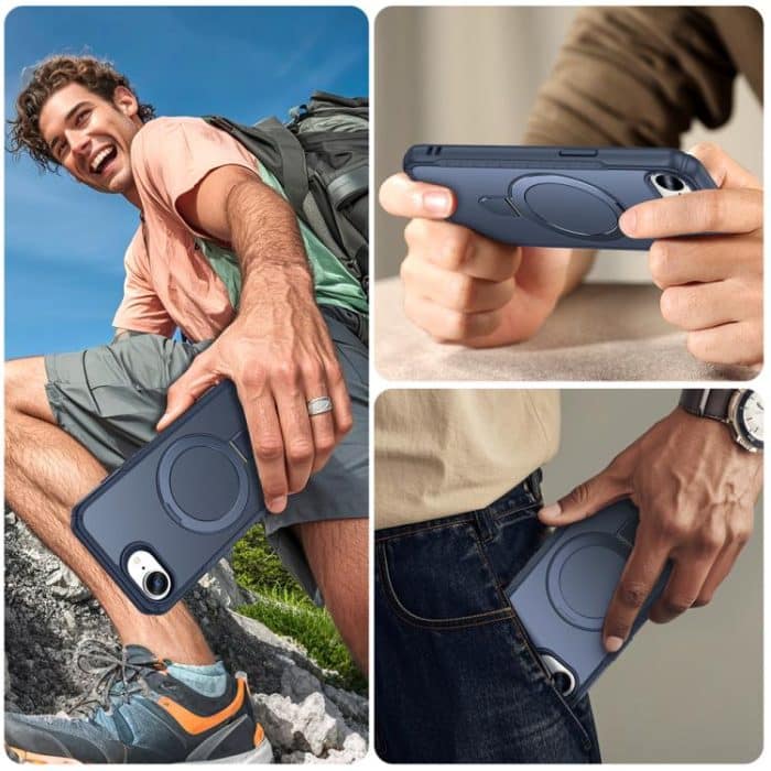 Skin Feel Magnetic Holder MagSafe Phone Case, For iPhone 16e, For iPhone 16 Pro Max, For iPhone 16 Pro, For iPhone 16 Plus – Bild 7