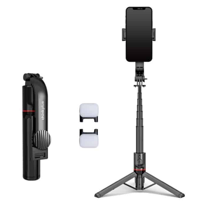 Lenovo Thinkplus H11L Premium Edition Aluminum Alloy Bluetooth Selfie Stick with Dual Fill Lights, 1.1m – Bild 1