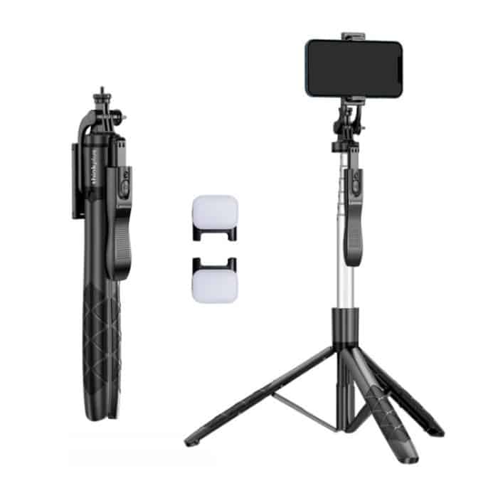Lenovo Thinkplus H18B Flagship Stainless Steel Bluetooth Selfie Stick with Dual Fill Light, 1.8m – Bild 1
