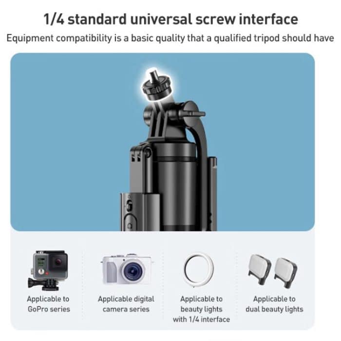 Lenovo Thinkplus H18B Flagship Stainless Steel Bluetooth Selfie Stick with Dual Fill Light, 1.8m – Bild 5