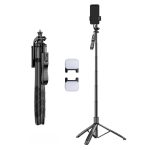 Lenovo Thinkplus H18L Premium Edition Aluminum Alloy Bluetooth Selfie Stick with Dual Fill Lights, 1.8m