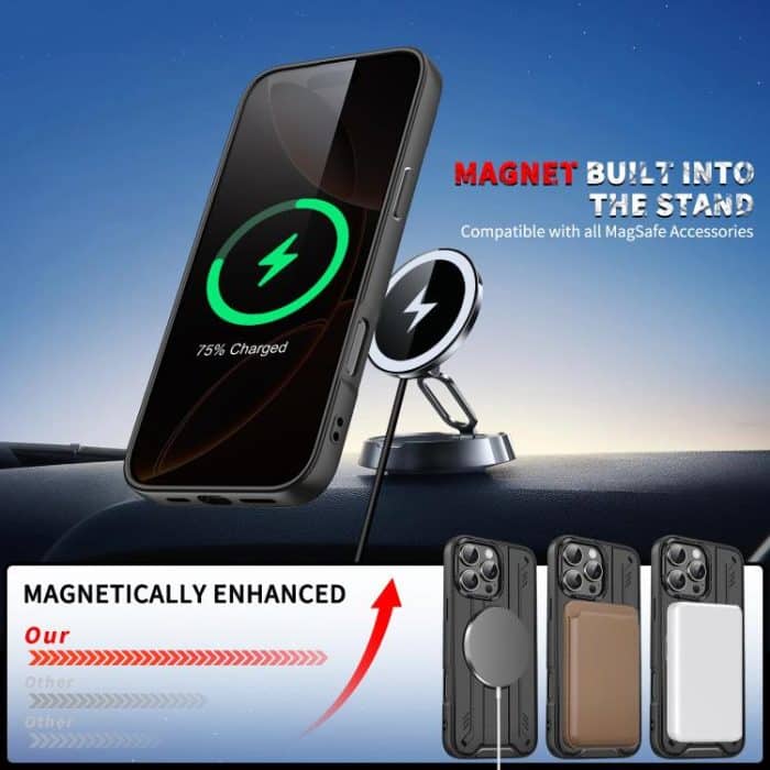 Rotating Ring Holder Magnetic MagSafe Phone Case, For iPhone 16e, For iPhone 16 Pro Max, For iPhone 16 Pro, For iPhone 16 Plus – Bild 6