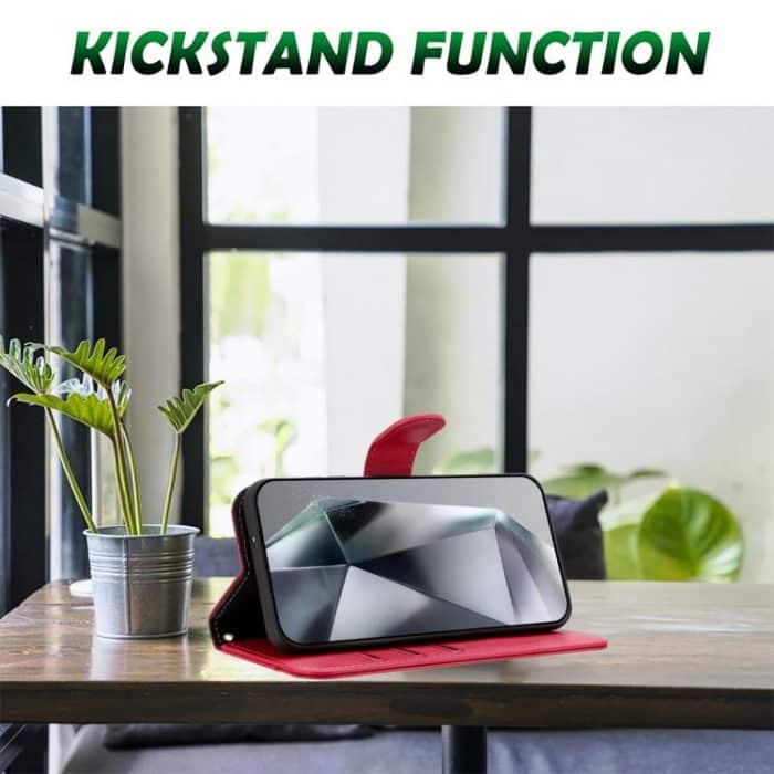 Dual-Folded S-shape Leather Phone Case, For iPhone 14 Pro Max, For iPhone 7 / 8 / SE 2022, For iPhone 13 Pro Max, For iPhone 13 Pro – Bild 5