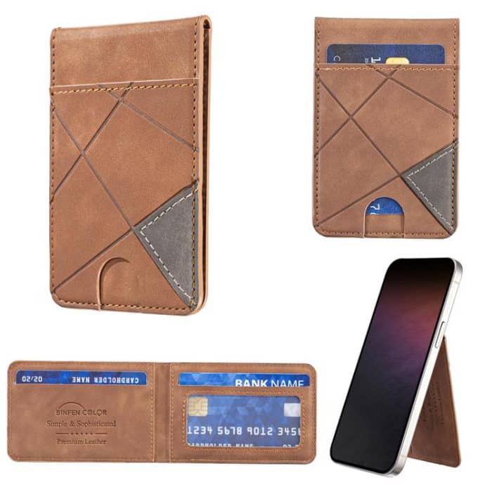 Prismatic Leather Vertical Magnetic Wallet Card Bag Case – Bild 1