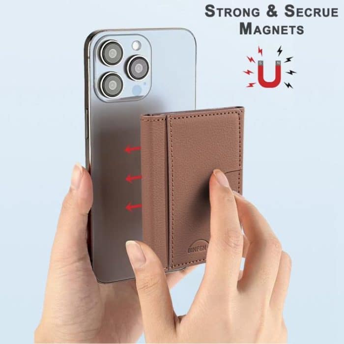 Solid Color Leather Horizontal Magnetic Wallet Card Bag Case – Bild 3