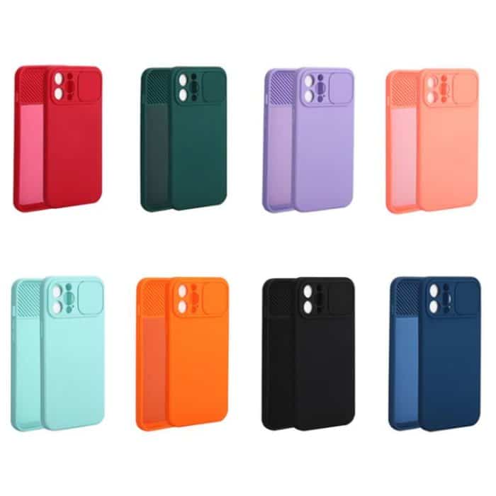 Slid Camera Shield Liquid Silicone TPU Phone Case, For iPhone 13, For iPhone 13 mini, For iPhone 12 – Bild 2