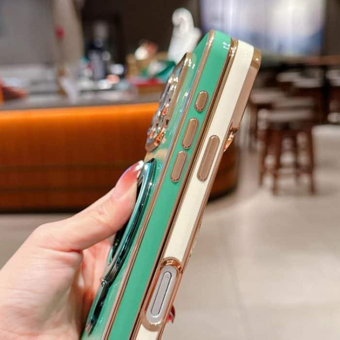 Charm Eye Electroplating Metal Holder Phone Case with Lanyard, For iPhone 15 Plus, For iPhone 15, For iPhone 14 Plus – Bild 4