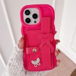 Wristband Leather Love Holder Card Bag Phone Case, For iPhone 16 Pro Max, For iPhone 16 Pro, For iPhone 16 Plus, For iPhone 16, For iPhone 15 Pro Max, For iPhone 15 Pro, For iPhone 15 Plus, For iPhone 15