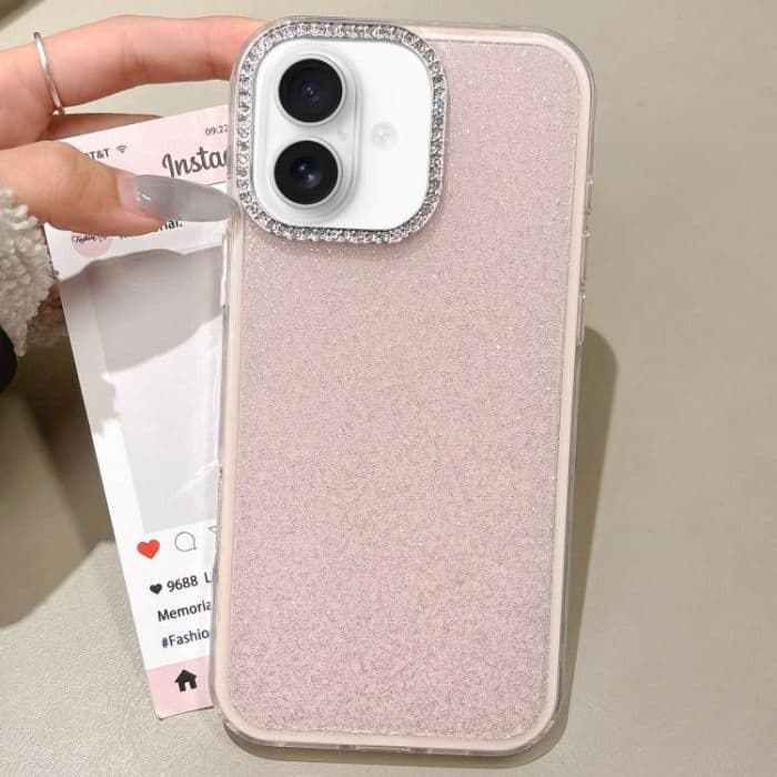 Rhinestone-Embedded Camera Frame Glitter Full Coverage Phone Case, For iPhone 16, For iPhone 15 Pro Max, For iPhone 15 Pro – Bild 1