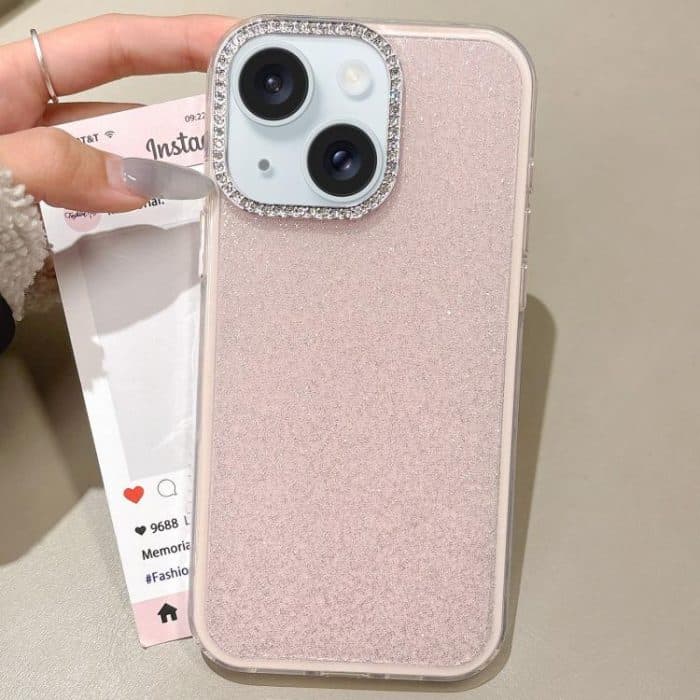 Rhinestone-Embedded Camera Frame Glitter Full Coverage Phone Case, For iPhone 15 Plus, For iPhone 15, For iPhone 14 Plus – Bild 1