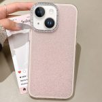 Rhinestone-Embedded Camera Frame Glitter Full Coverage Phone Case, For iPhone 14, For iPhone 14 Pro, For iPhone 14 Pro Max