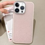 Rhinestone-Embedded Camera Frame Glitter Full Coverage Phone Case, For iPhone 13 Pro Max, For iPhone 13 Pro, For iPhone 13