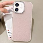 Rhinestone-Embedded Camera Frame Glitter Full Coverage Phone Case, For iPhone 12, For iPhone 12 Pro Max, For iPhone 12 Pro
