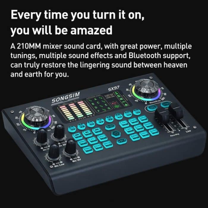 SX97 Multi-function Professional Mixer Live Streaming Sound Card, SX97 – Bild 2