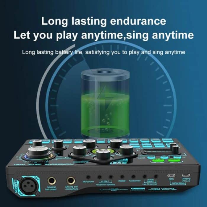 SX91 Multi-function Professional Mixer Mobile Phone Computer Live Streaming Sound Card, SX91 – Bild 6