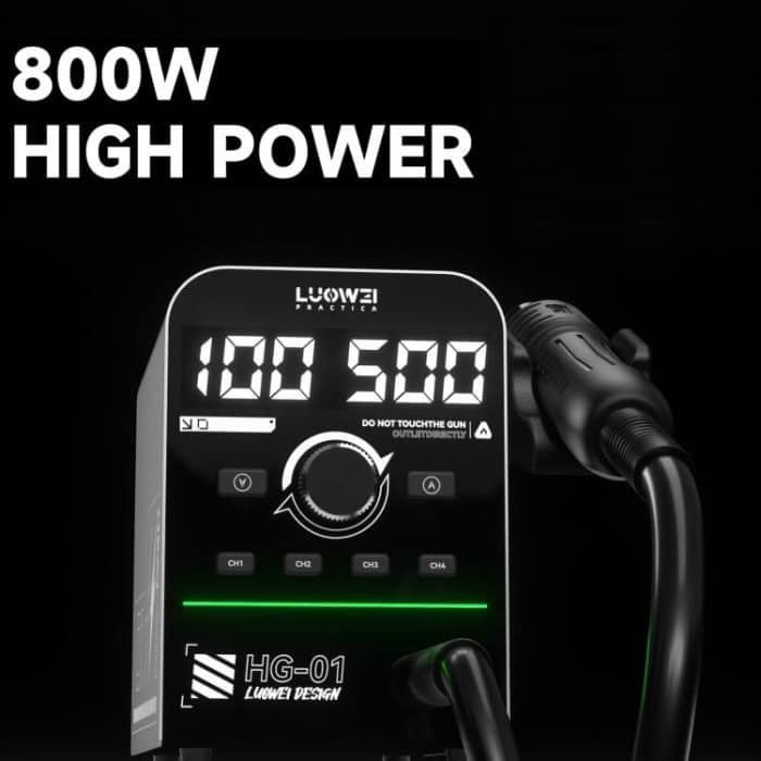 Luowei HG-01 800W Intelligent Digital Hot Air Gun BGA Desoldering Rework Station, HG-01 US Plug – Bild 7
