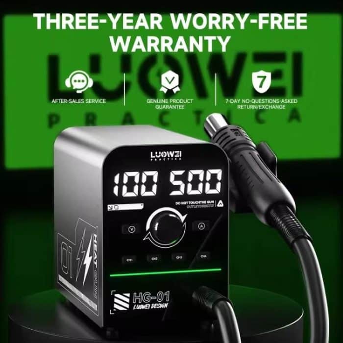Luowei HG-01 800W Intelligent Digital Hot Air Gun BGA Desoldering Rework Station, HG-01 US Plug – Bild 8