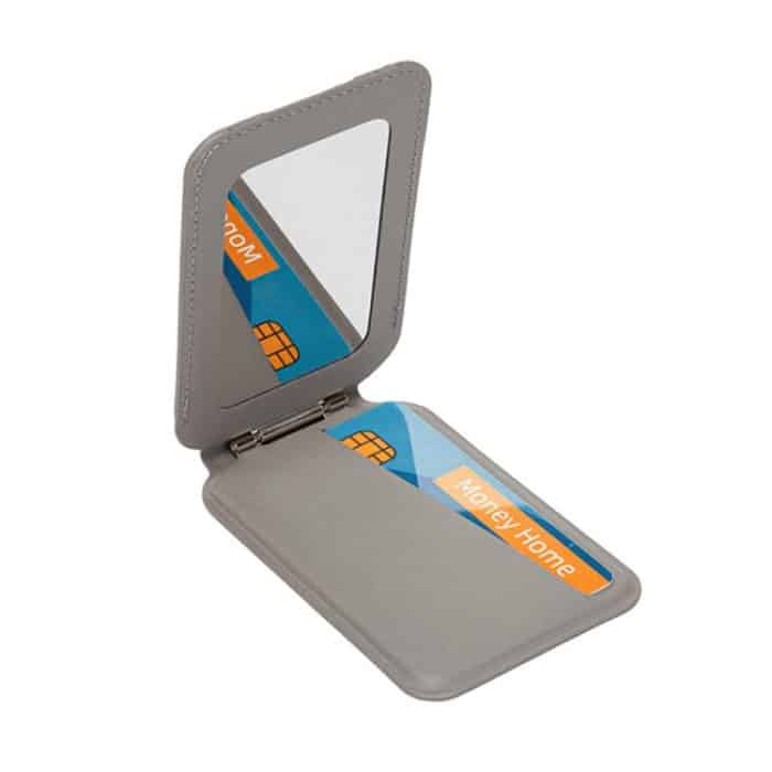 Hinge Mirror Phone Holder Leather Card Bag – Bild 2