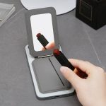 Hinge Mirror Phone Holder Leather Card Bag – Bild 6