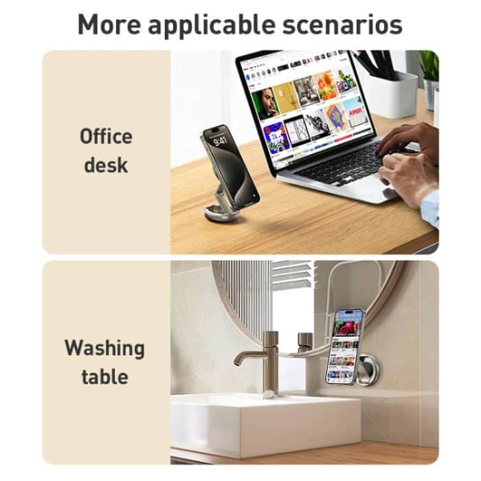 MOMAX CM30 Pac Mount Universal Transparent Magnetic Rotating Car Holder, CM30 (Dark Grey), CM30 (Titanium Gold) – Bild 9