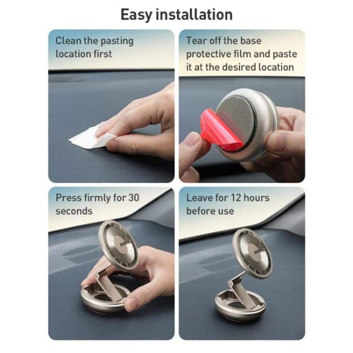 MOMAX CM30 Pac Mount Universal Transparent Magnetic Rotating Car Holder, CM30 (Dark Grey), CM30 (Titanium Gold) – Bild 10