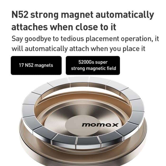 MOMAX CM35 1-Move Relaxaire Aluminum Alloy Magnetic Car Aromatherapy Holder, CM35 (Dark Grey), CM35 (Titanium Gold) – Bild 5