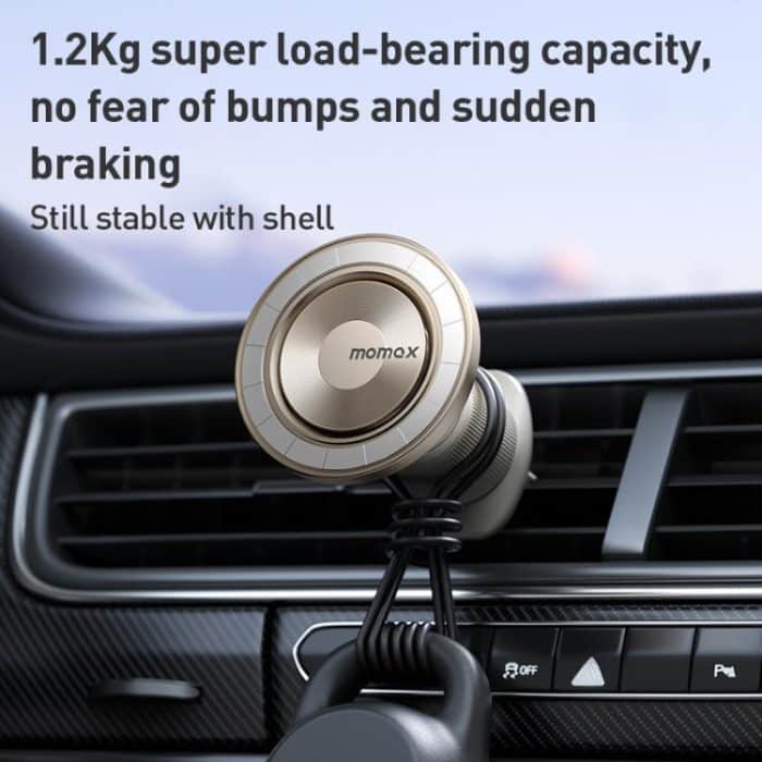 MOMAX CM35 1-Move Relaxaire Aluminum Alloy Magnetic Car Aromatherapy Holder, CM35 (Dark Grey), CM35 (Titanium Gold) – Bild 6