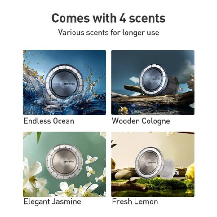 MOMAX CM35 1-Move Relaxaire Aluminum Alloy Magnetic Car Aromatherapy Holder, CM35 (Dark Grey), CM35 (Titanium Gold) – Bild 9