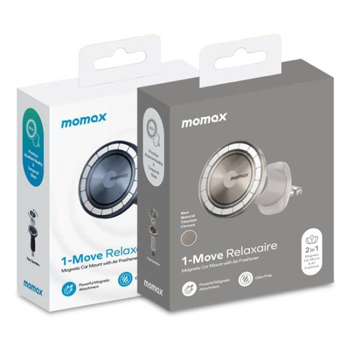 MOMAX CM35 1-Move Relaxaire Aluminum Alloy Magnetic Car Aromatherapy Holder, CM35 (Dark Grey), CM35 (Titanium Gold) – Bild 10