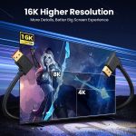 52Gbps 16K 30Hz DisplayPort Extension Adapter Cable, Length: 3m, DP2.1 to DP2.1 Straight, DP2.1 to DP2.1 Upper Elbow, DP2.1 to DP2.1 Down Elbow, DP2.1 to DP2.1 Left Elbow, DP2.1 to DP2.1 Right Elbow – Bild 5