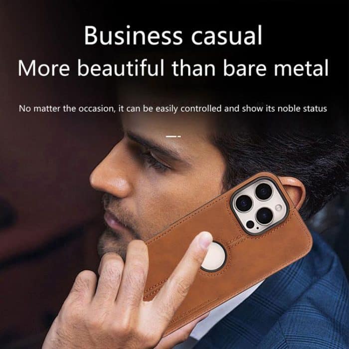 Crazy Horse Leather Back Cover Phone Case, For iPhone 16 Pro Max, For iPhone 16 Pro, For iPhone 16 Plus, For iPhone 16 – Bild 3