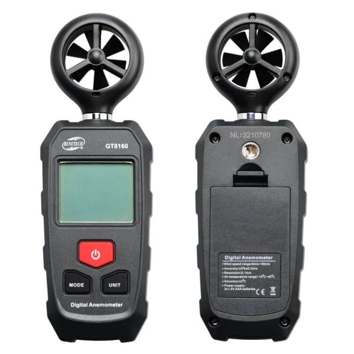BENETECH GT8160 Hand-Anemometer zur Messung von Windgeschwindigkeit und Temperatur – Bild 2