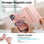 Ring Zipper Wallet RFID Blocking MagSafe Leather Phone Case, For iPhone 16, For iPhone 15 Pro Max, For iPhone 15 Pro – Bild 5