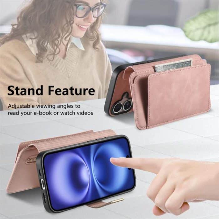 Ring Zipper Wallet RFID Blocking MagSafe Leather Phone Case, For iPhone 12 / 12 Pro, For iPhone 12 Pro Max, For iPhone 11 Pro Max – Bild 4