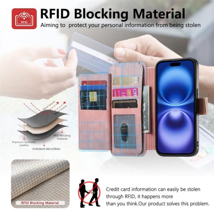 Ring Zipper Wallet RFID Blocking MagSafe Leather Phone Case, For iPhone 11, For iPhone 11 Pro, For iPhone X / XS – Bild 6