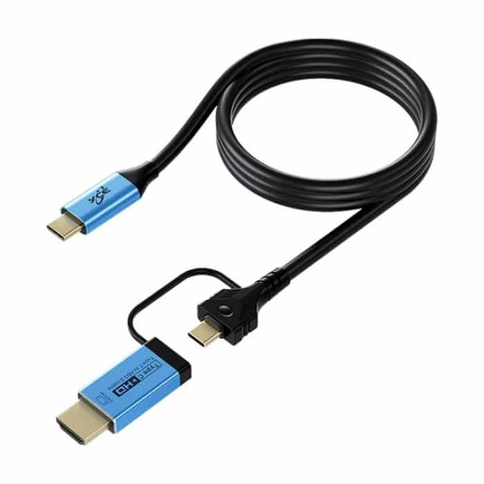 EDA0078553.jpg YCE-V292 2-in-1-Adapterkabel Typ C auf Typ C und HDMI 2.0 – Bild 1