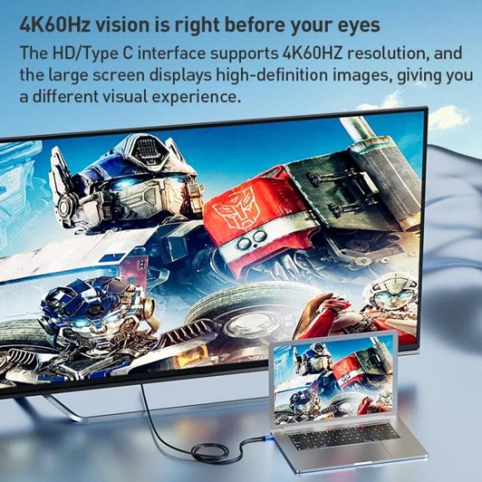 YCE-V292 2-in-1-Adapterkabel Typ C auf Typ C und HDMI 2.0 – Bild 2